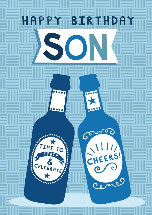 Son beers birthday card created by Sarah Corcoran 