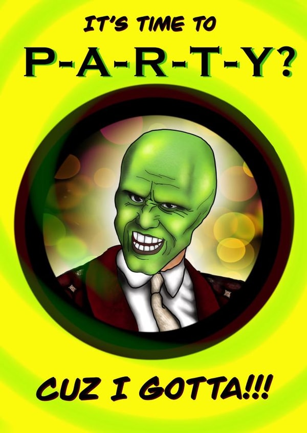 Jim Carrey birthday card created by Living Life Through Lolly