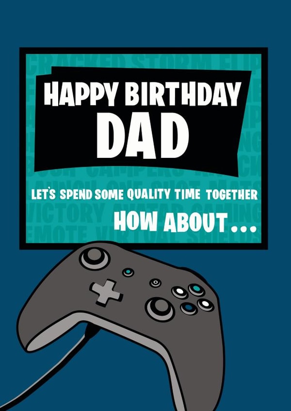 Dad Gaming Birthday card created by Jackie Ponwaye Design