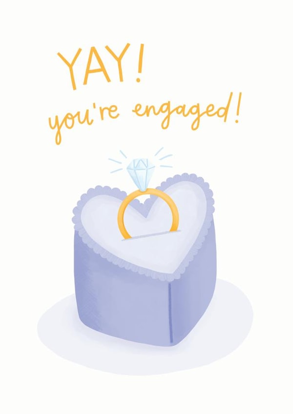 'You're Engaged!'-  Ring Box Engagement Card created by Kimberley Rose Studio