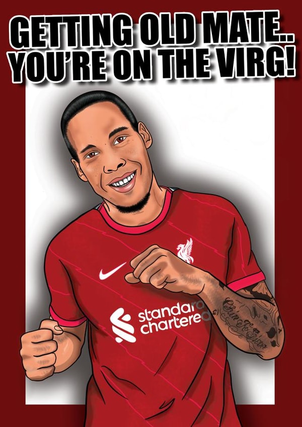 Virgil Van Dijk Birthday Card created by SX2Prints