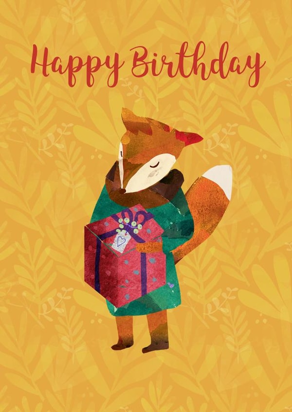 Fox Birthday Card created by Kamilya Panina