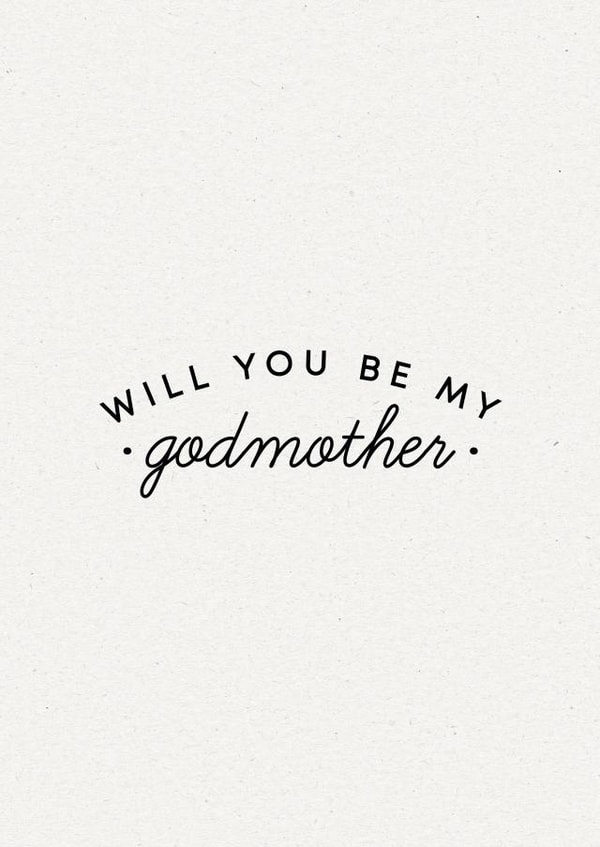 Will you be my godmother card created by Paper & Wool