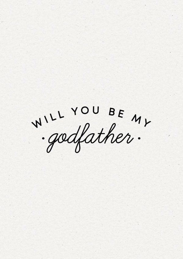 Will you be my godfather card created by Paper & Wool
