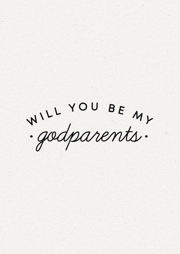 Will you be my godparents card created by Paper & Wool
