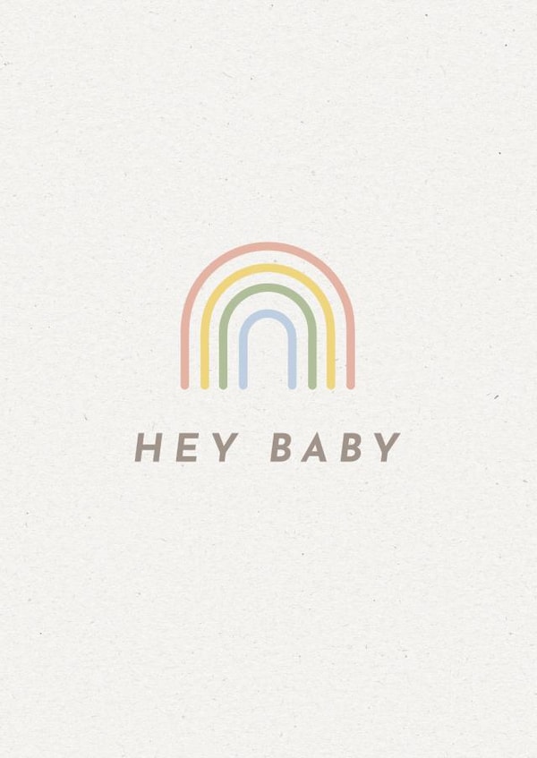 Hey baby new baby card created by Paper & Wool