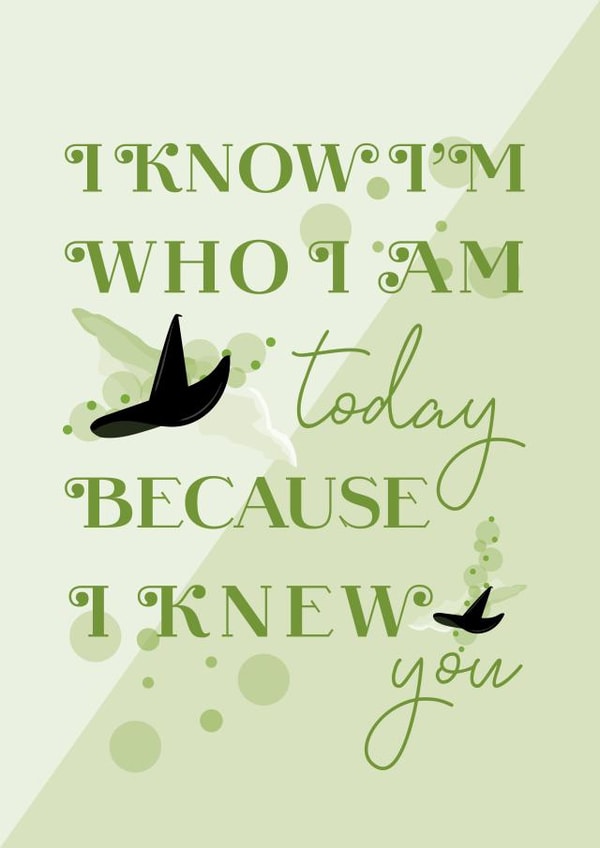 Wicked The Musical Friendship Card created by Kayleigh Kreates