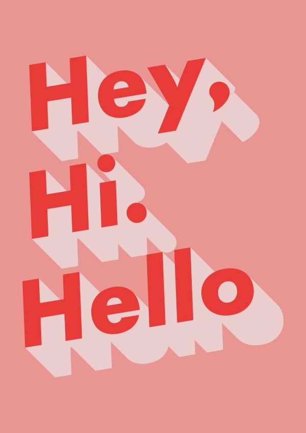 Hey, Hi. Hello, thinking of you card created by Sam I Am