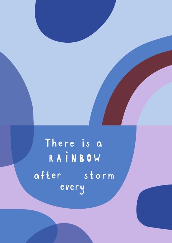 There is a rainbow created by Charlotte Hagman