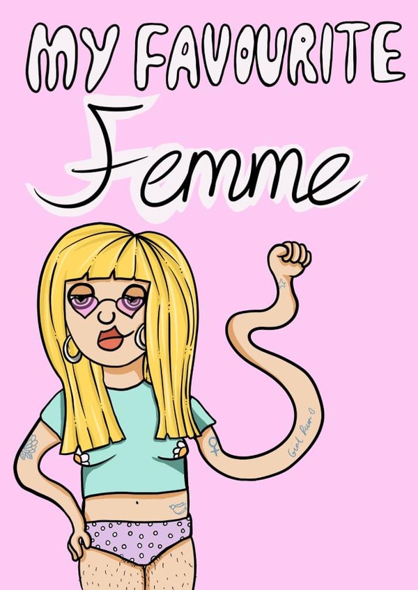 Feminist badass card created by Nice Girl