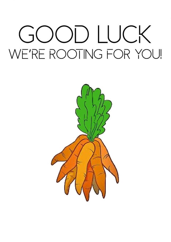 ROOTING GOOD LUCK CARD created by Jemma Louise UK