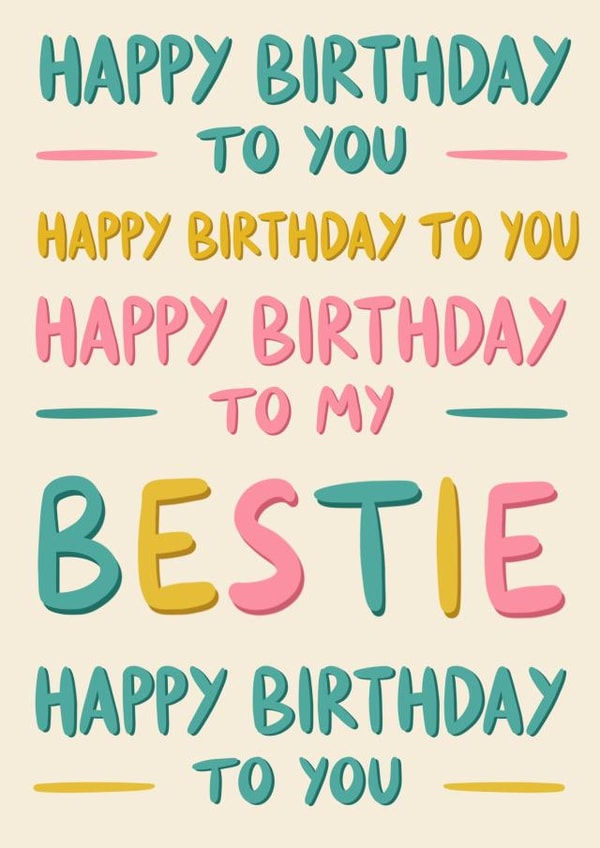 Bestie Birthday Card created by Jess Quinn