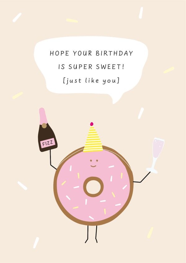Super Sweet Donut Birthday Card created by Pig + Plums