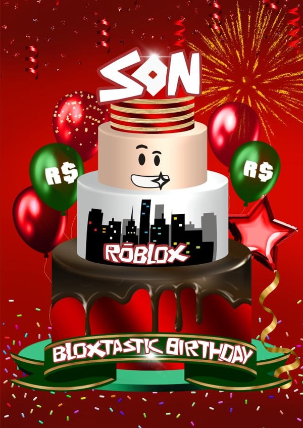 Son Roblox Epic Birthday Cake created by Kerrylovescards