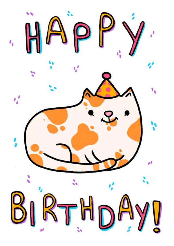 Party Cat, Birthday Card created by RadishandDuck