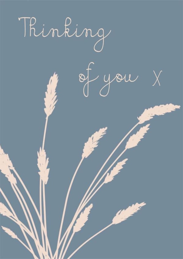 Sympathy dried flowers thinking of you card created by Sarah Stephenson