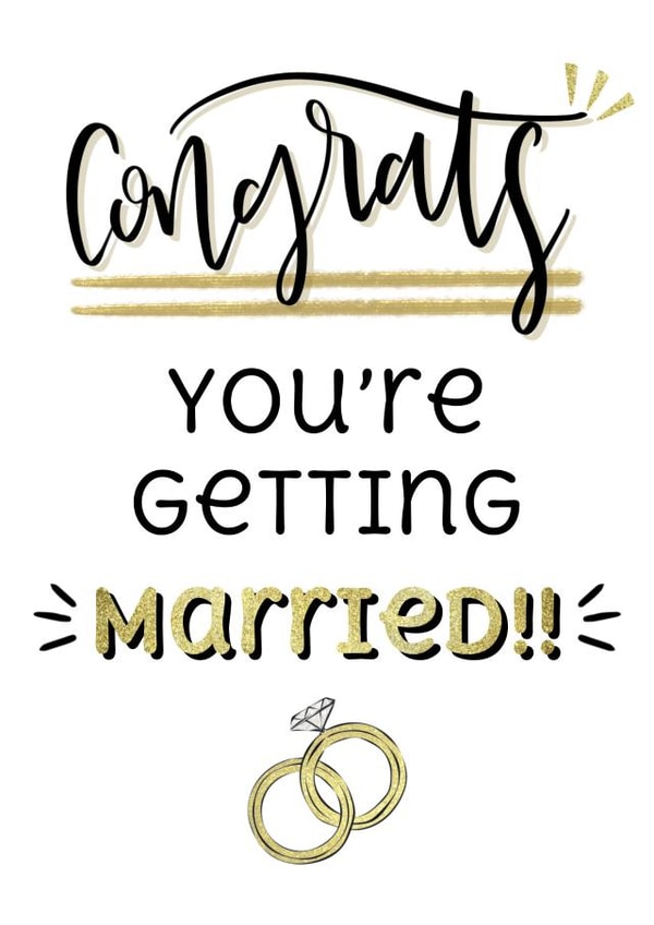 Congrats You’re Getting Married - Engagement Card created by MadeByLauraxx