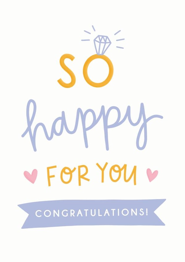 So Happy For You Engagement Card created by Kimberley Rose Studio