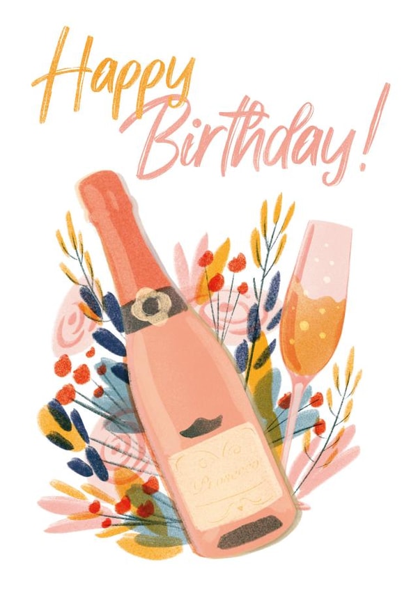 Prosecco Happy Birthday created by Anna Zart