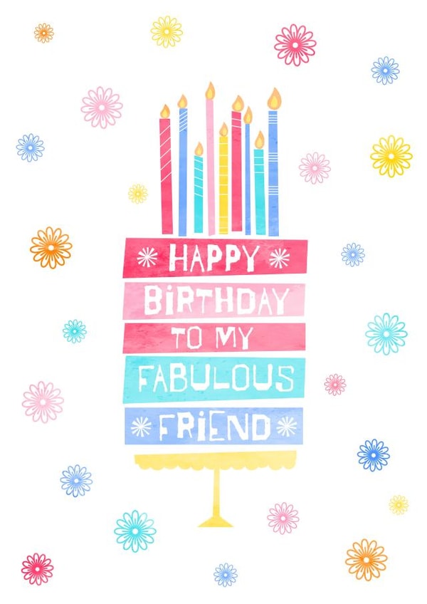 Fabulous Friend Birthday Cake created by Jay Design