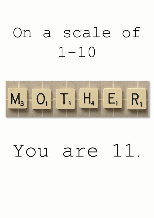 Mother Days Scrabble Card created by Namephrame