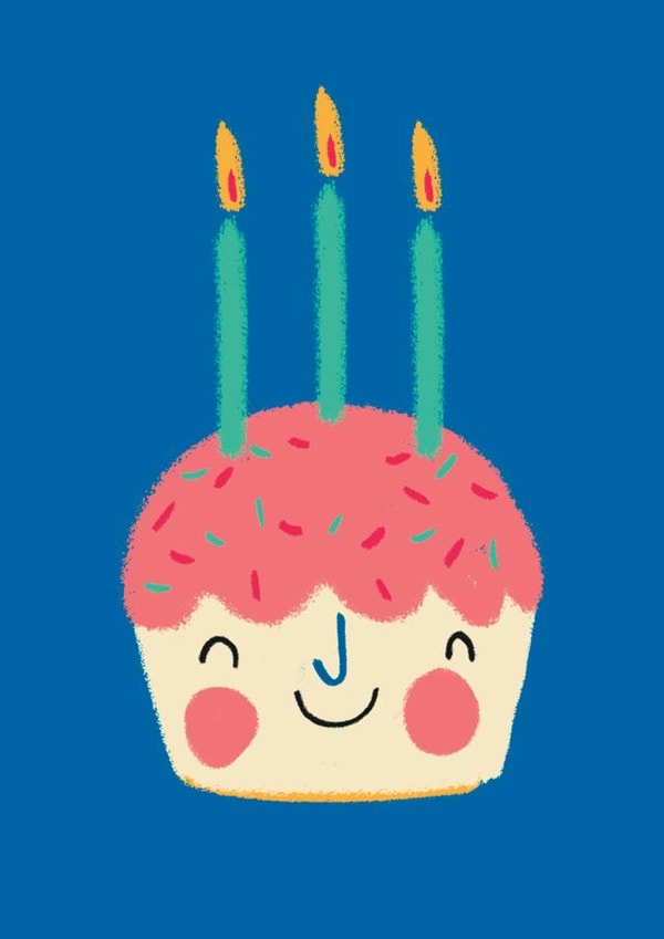 Cute Birthday Card - Cupcake - Candles created by Hole in my Pocket