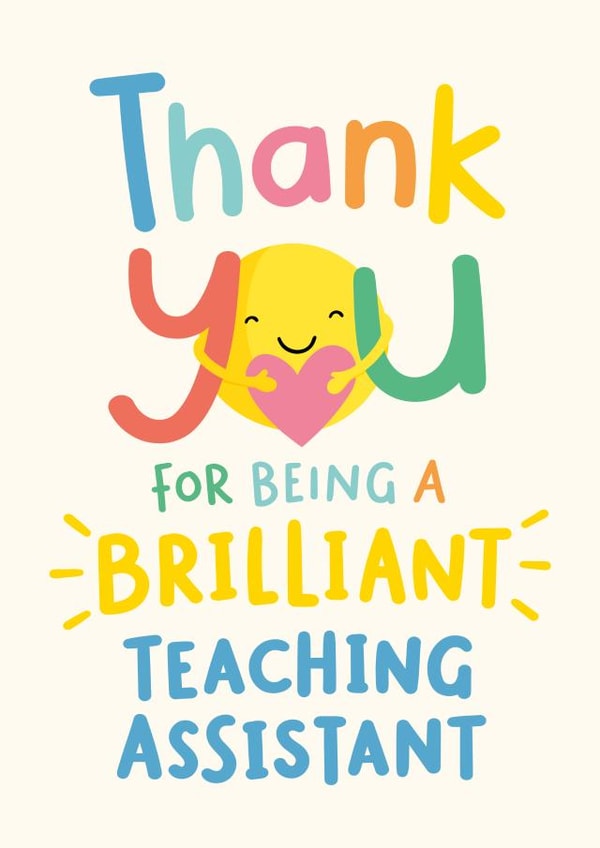 Brilliant Teaching Assistant Thank You created by Macie Dot Doodles