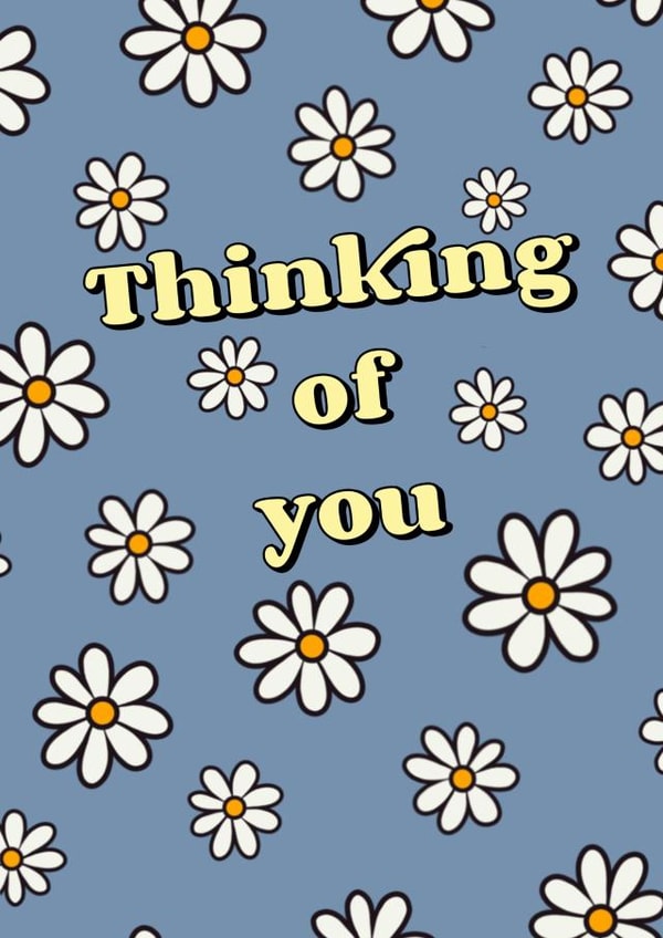 Thinking of you sympathy flower card created by The Girl Next Draw Cards