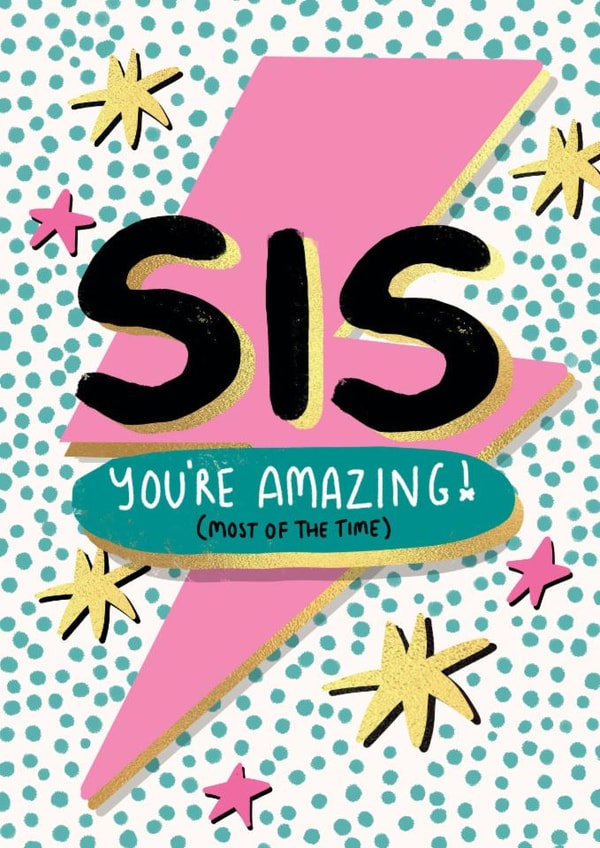 Amazing Sister Card created by NICHOLA COWDERY ILLUSTRATIONS