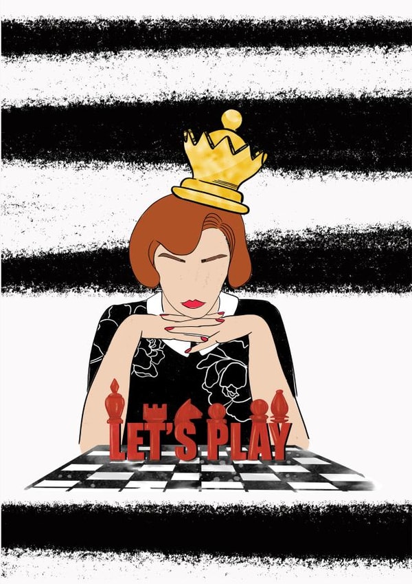 Queen's Gambit card created by Juliana Dabague