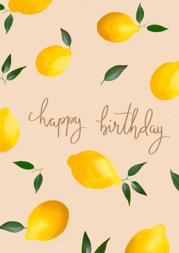 Pretty Lemon Birthday Card created by Sarah Stephenson