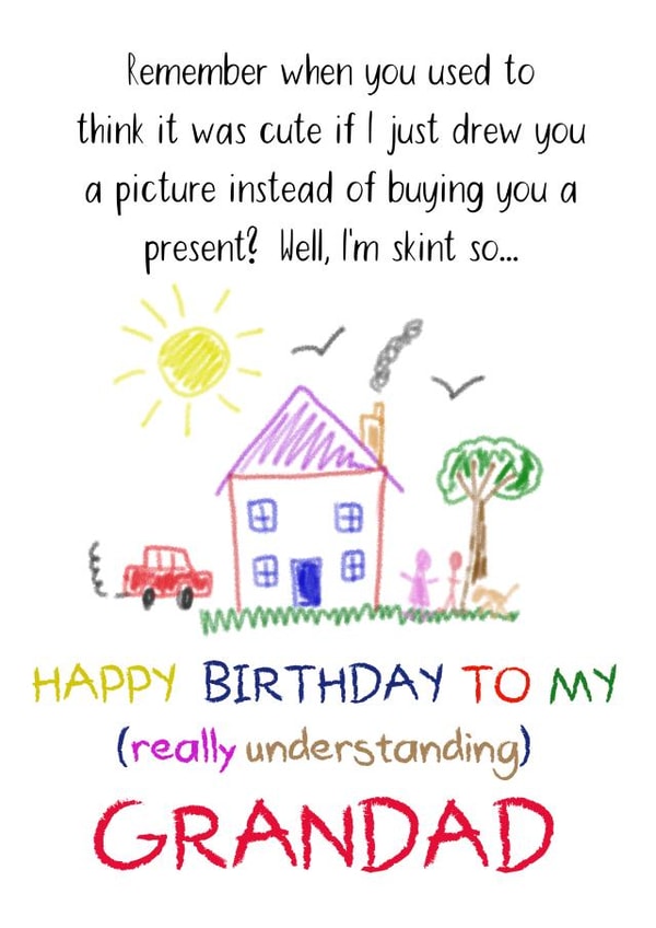 Childlike Doodle for Grandad created by Shore Designs