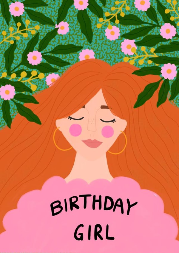 Red Head Birthday Girl created by The Paper Tail 
