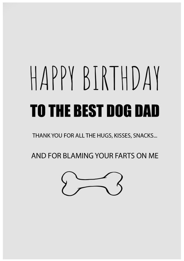 Dog Dad birthday card created by Arloandme