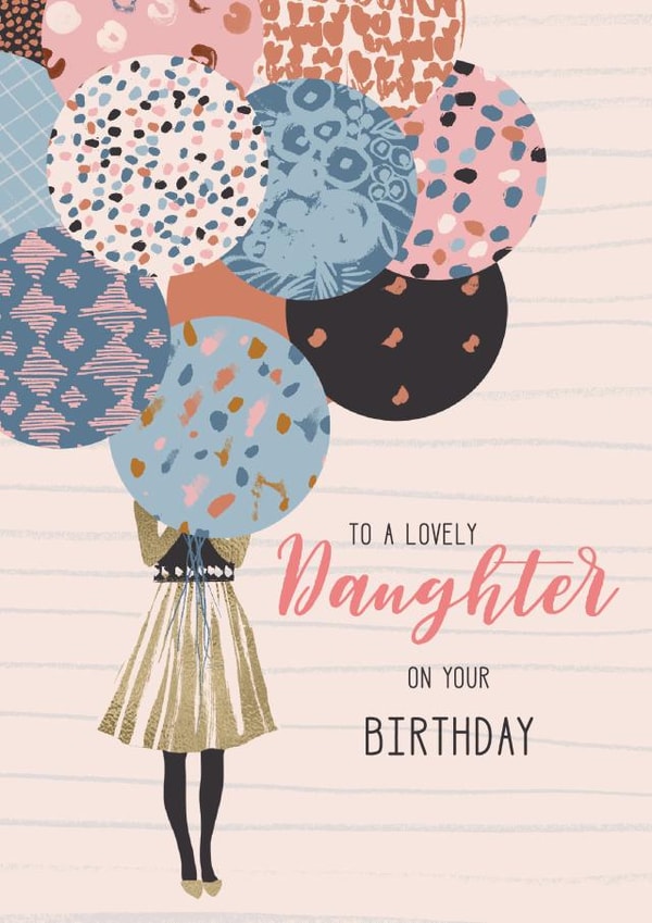 Classic Birthday Card - Balloons - For Daughter created by Rebecca Prinn