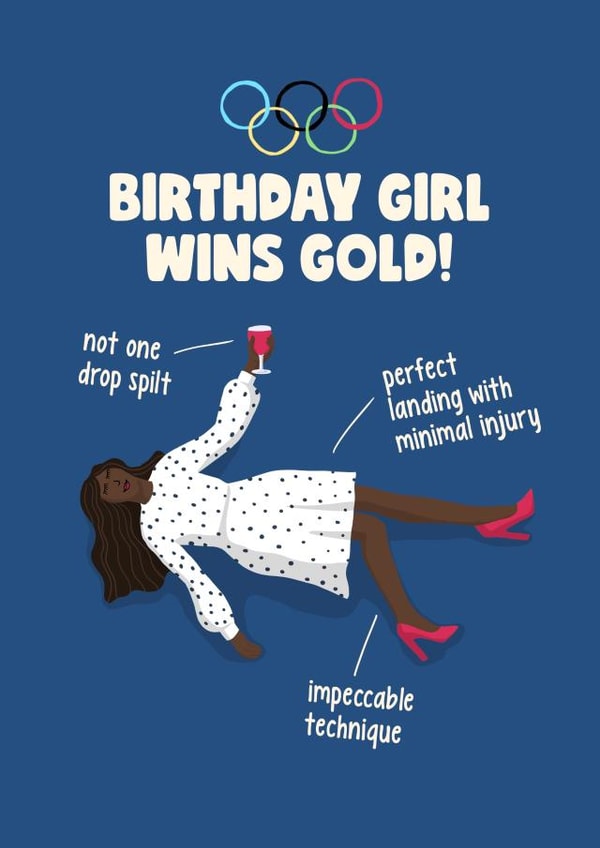 Olympic Gold Medal Birthday Card 1000 created by Sassy Sarah
