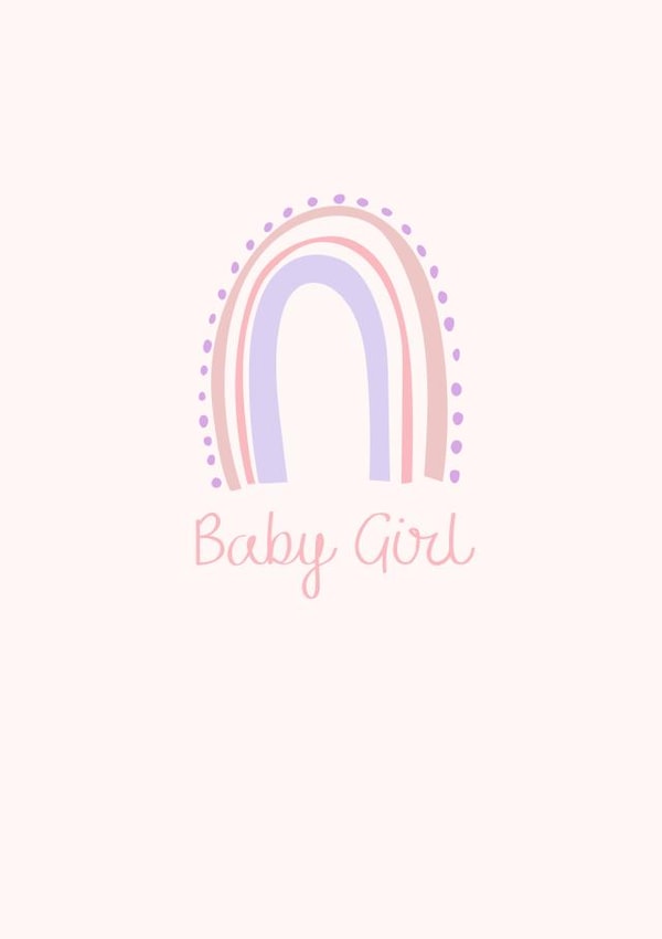 Rainbow Baby Girl Card created by A Bee's Designs