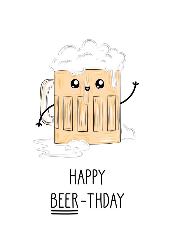 Happy Beer-thday Pint created by Just Joy Designs