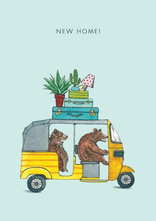 Cute Tuk Tuk New Home Card - Bears - New Home created by Amelia Ilangaratne