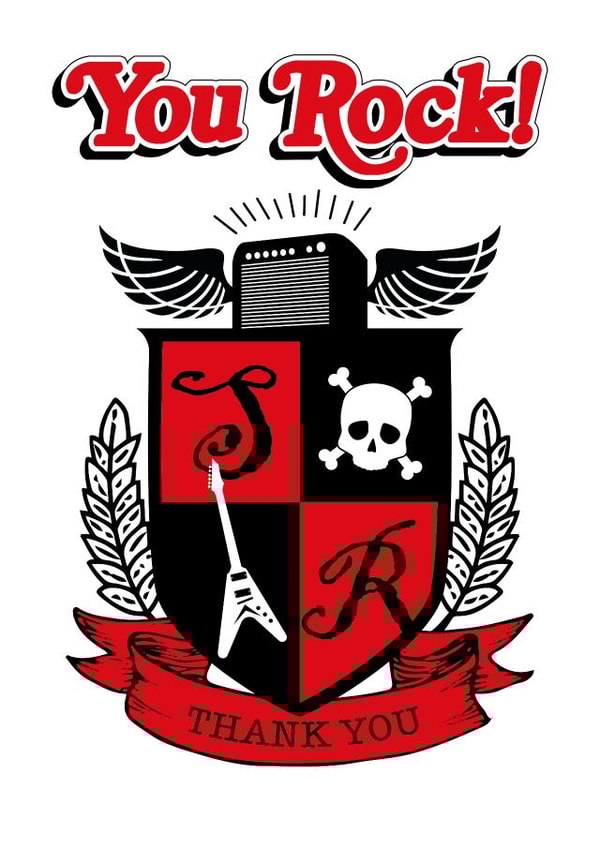 School of Rock, Thank you card for teacher created by Angry Squirrel