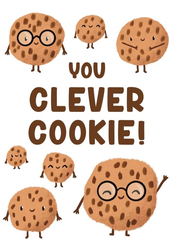 Clever Cookie Congratulations Card created by Sophie Kent Illustration