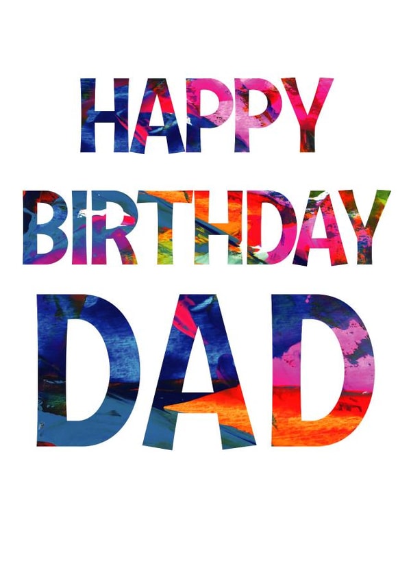 Abstract Art Dad Birthday Card created by size3art
