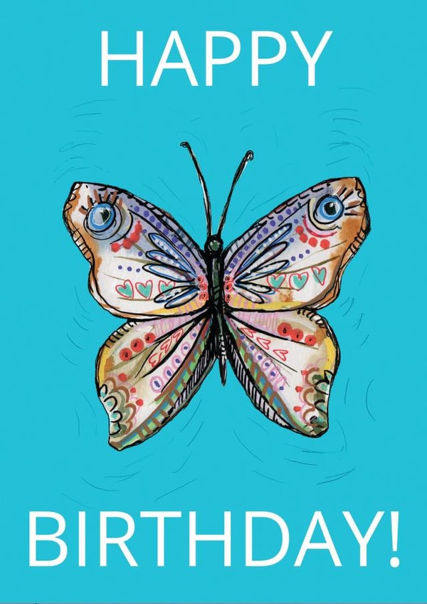 Happy Birthday Butterfly Card created by lalabuds by Rebecca Carr