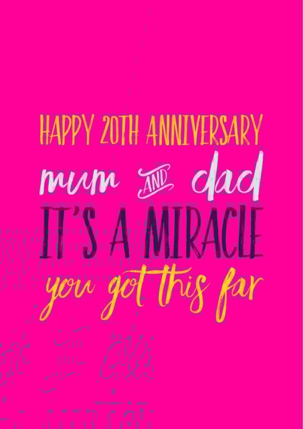 Happy 20th Anniversary mum & dad created by CreatedbyMe Sean