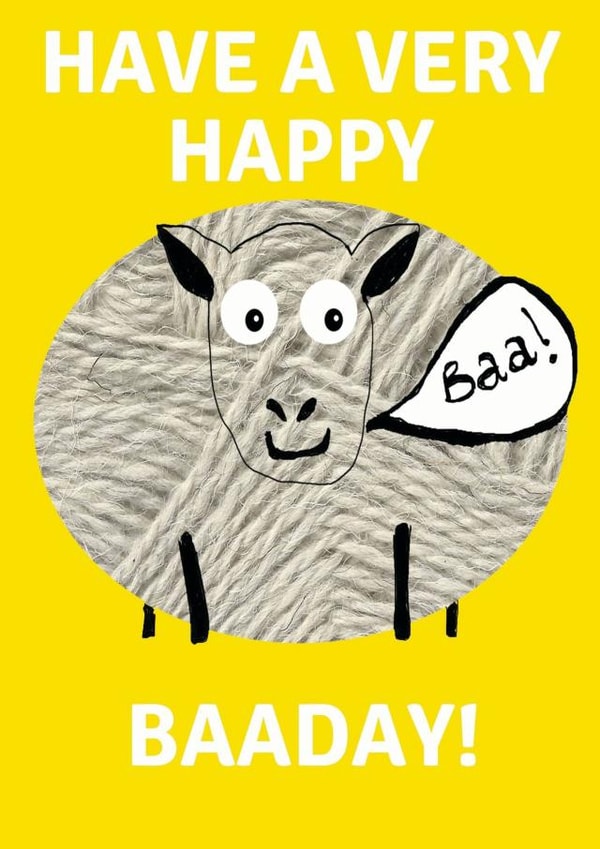 Happy Baaday birthday card created by lalabuds by Rebecca Carr