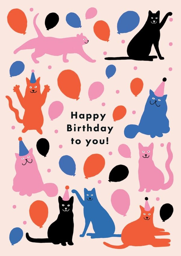 Party Cats Birthday Card created by Sadler Jones