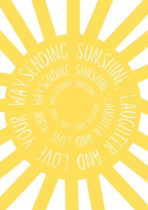 Sending Sunshine, Laughter and Love Card created by Lola Oxnard