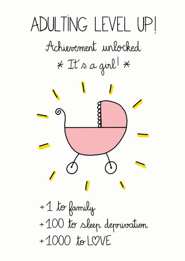 New Baby Girl Congratulations Card created by FROGGIE & ROSBIF