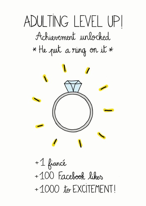 Engagement Ring Congratulations Card created by FROGGIE & ROSBIF