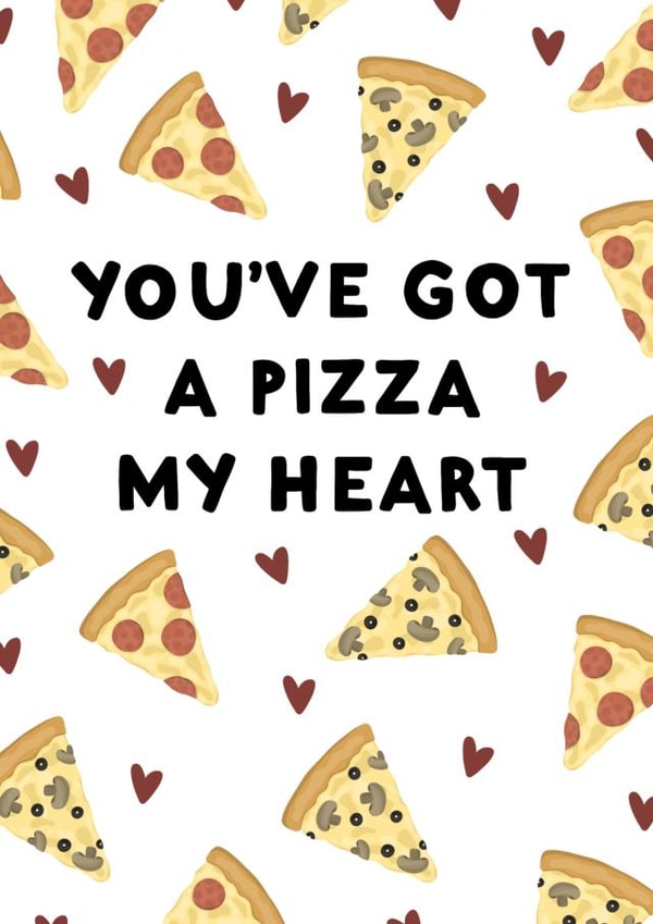 Pizza My Heart Love Card created by StudioLazy